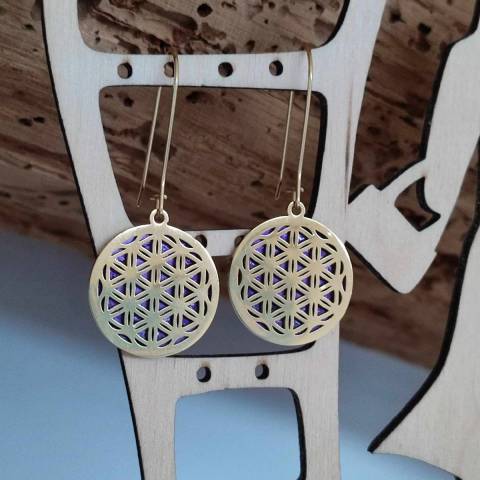 Boucles d'oreilles fantaisie fleur de vie