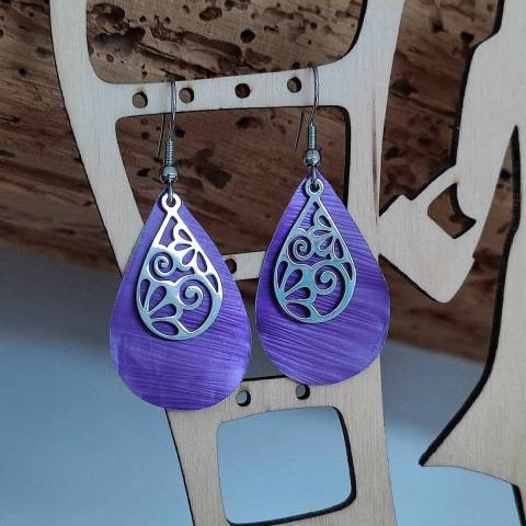 Boucles d'oreilles fantaisie gouttes inverses